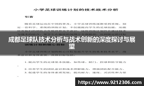 成都足球队技术分析与战术创新的深度探讨与展望